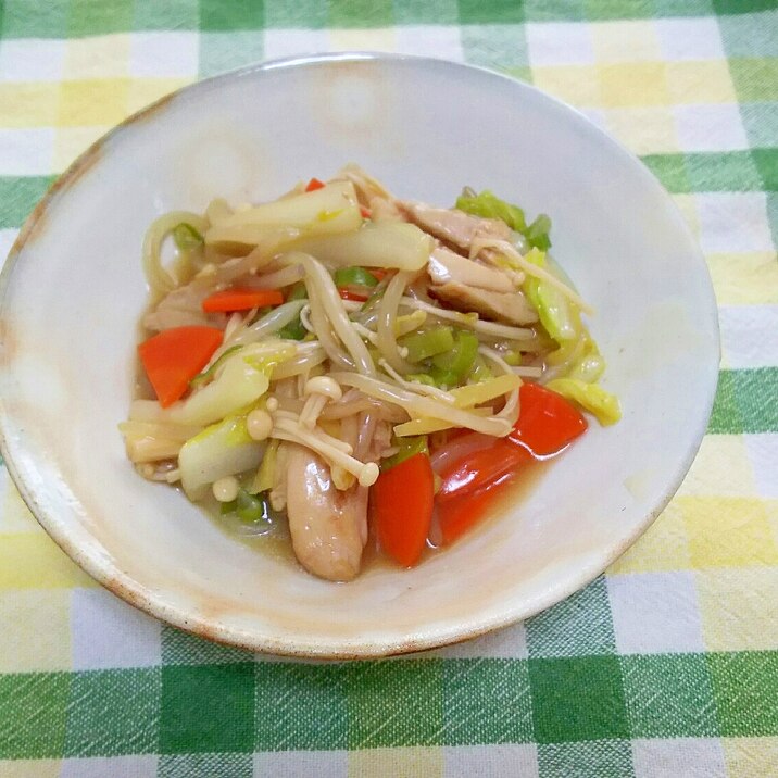 鍋の余野菜で中華炒め煮